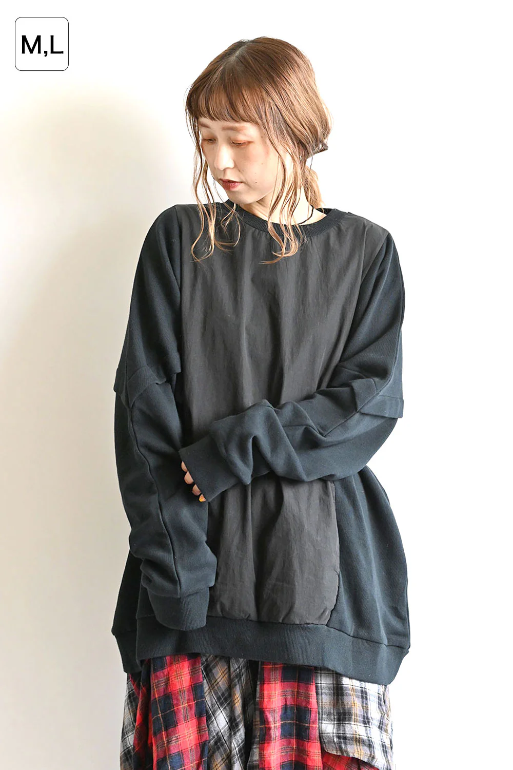 裏毛×ナイロンタフタプルオーバー - Image 3