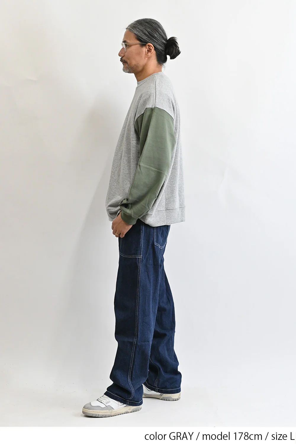 裏毛配色切替プルオーバー - Image 10