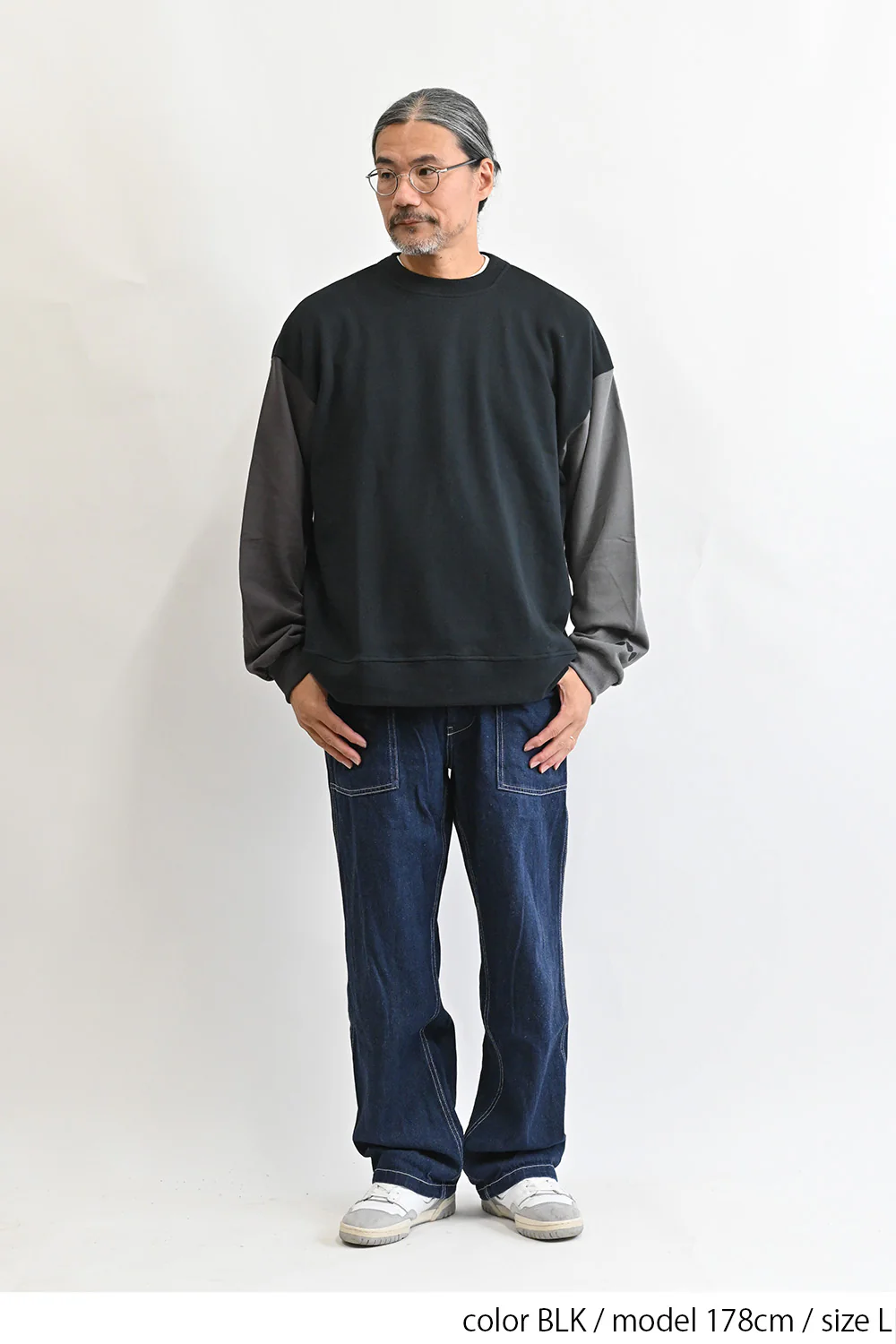 裏毛配色切替プルオーバー - Image 3