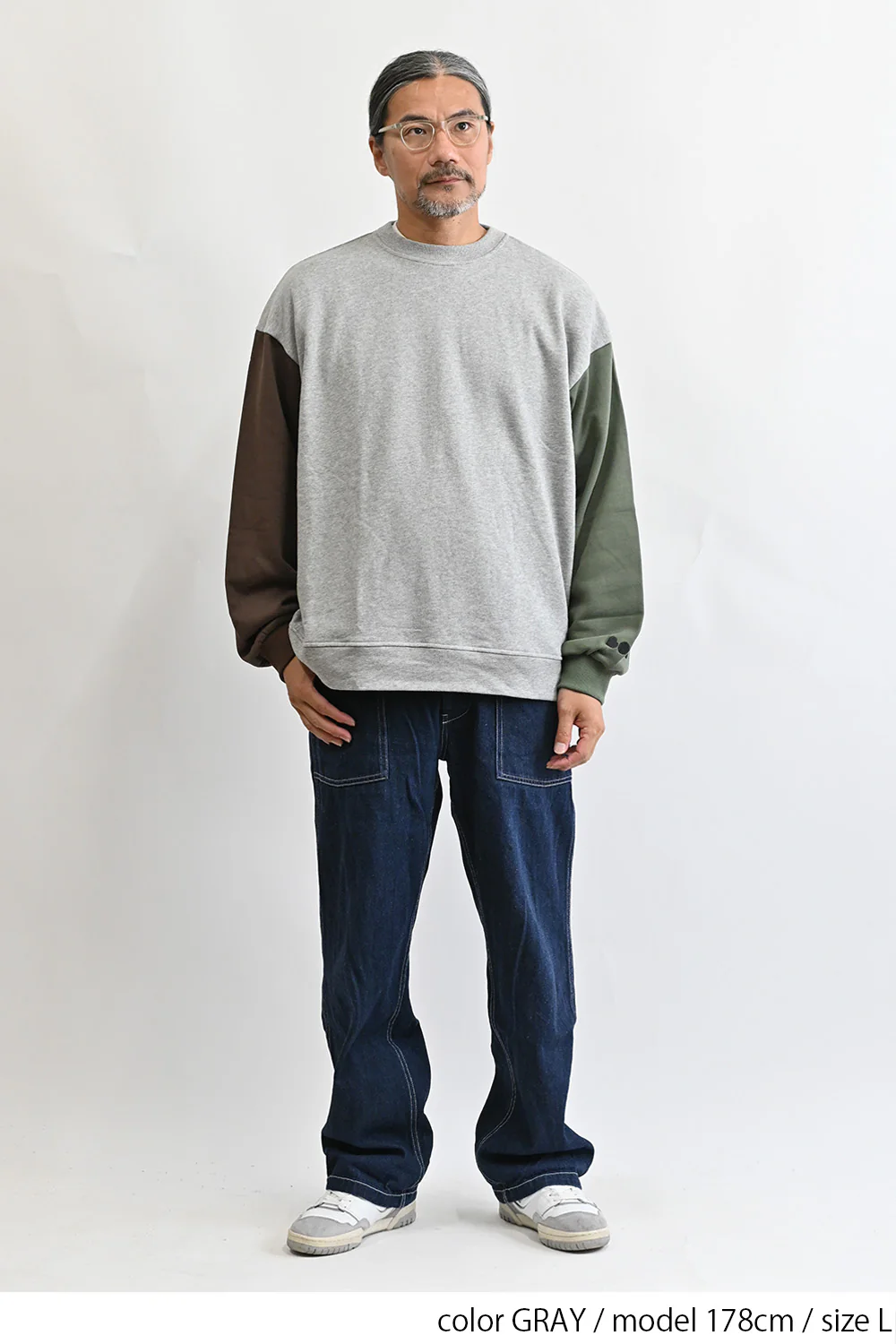 裏毛配色切替プルオーバー - Image 9