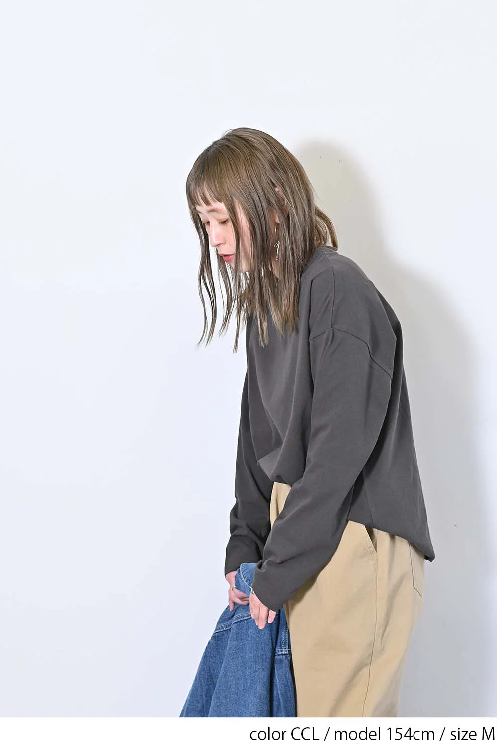 ワイドな無地ロンTEE - Image 18