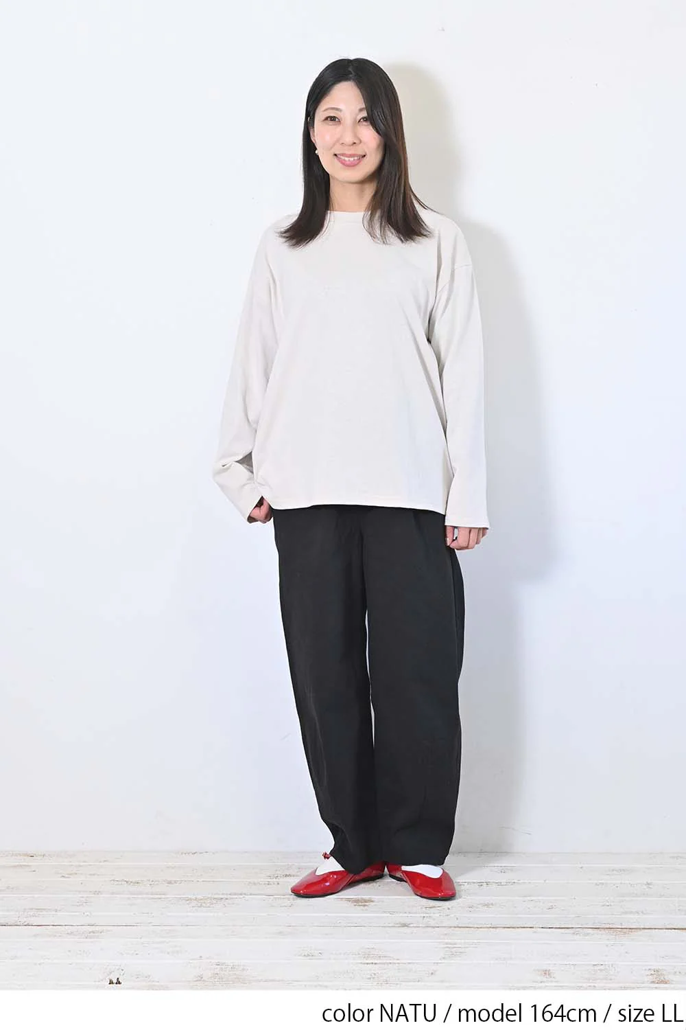 ワイドな無地ロンTEE - Image 25