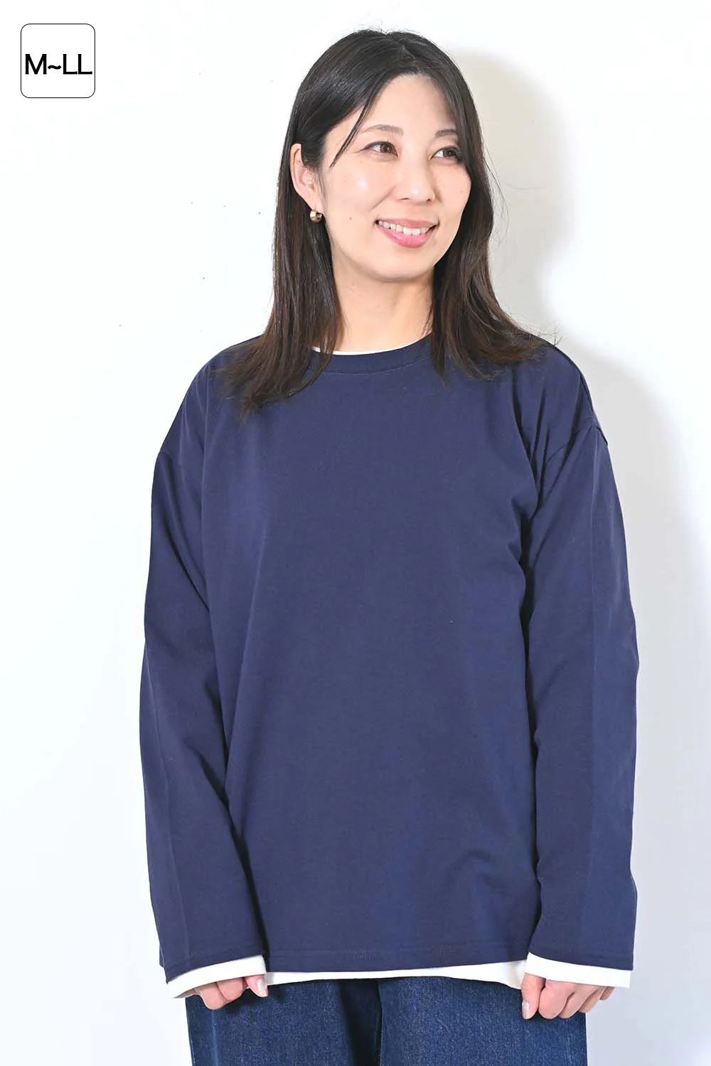 ワイドな無地ロンTEE - Image 4