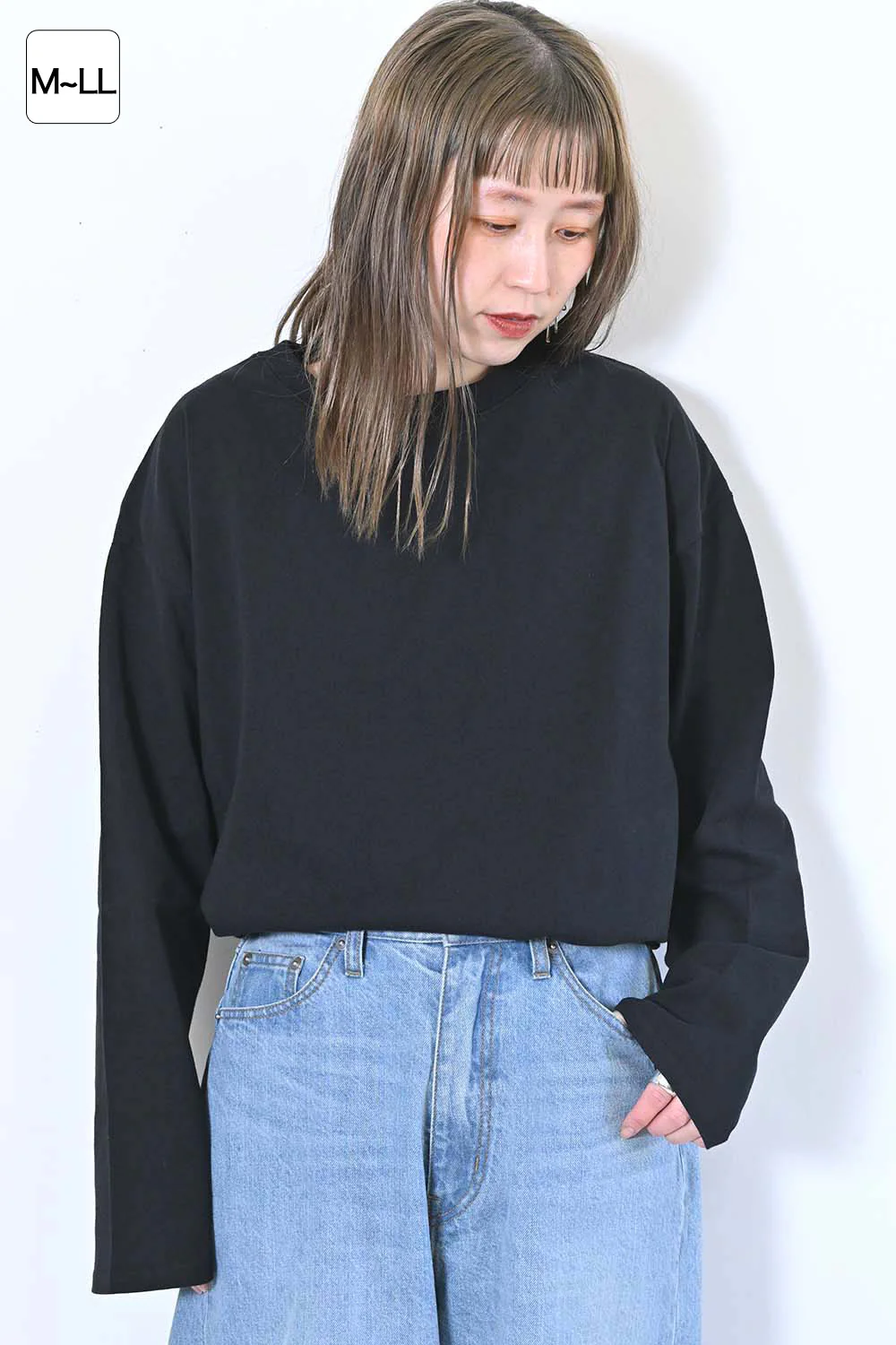 ワイドな無地ロンTEE - Image 7