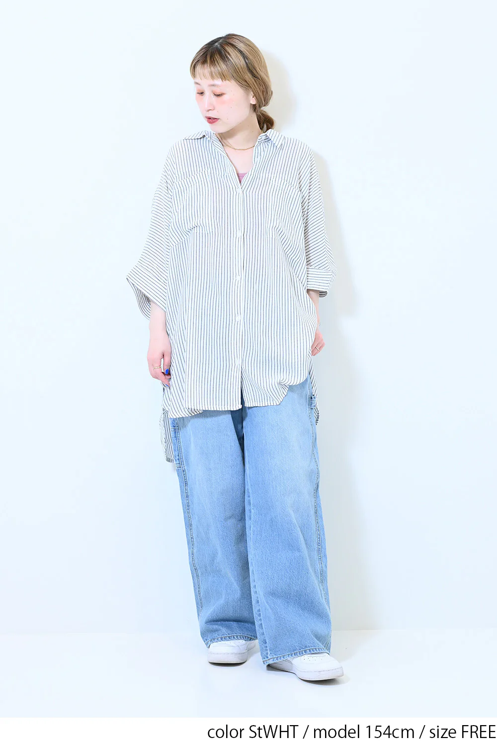 レーヨンポケ付BIGシャツ - Image 20