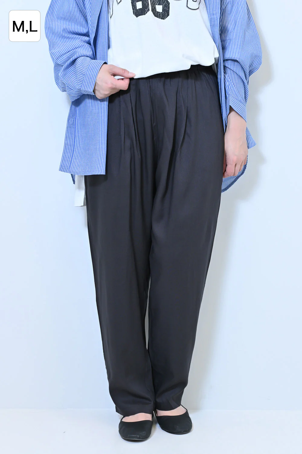 レーヨンタックテーパードパンツ - Image 3