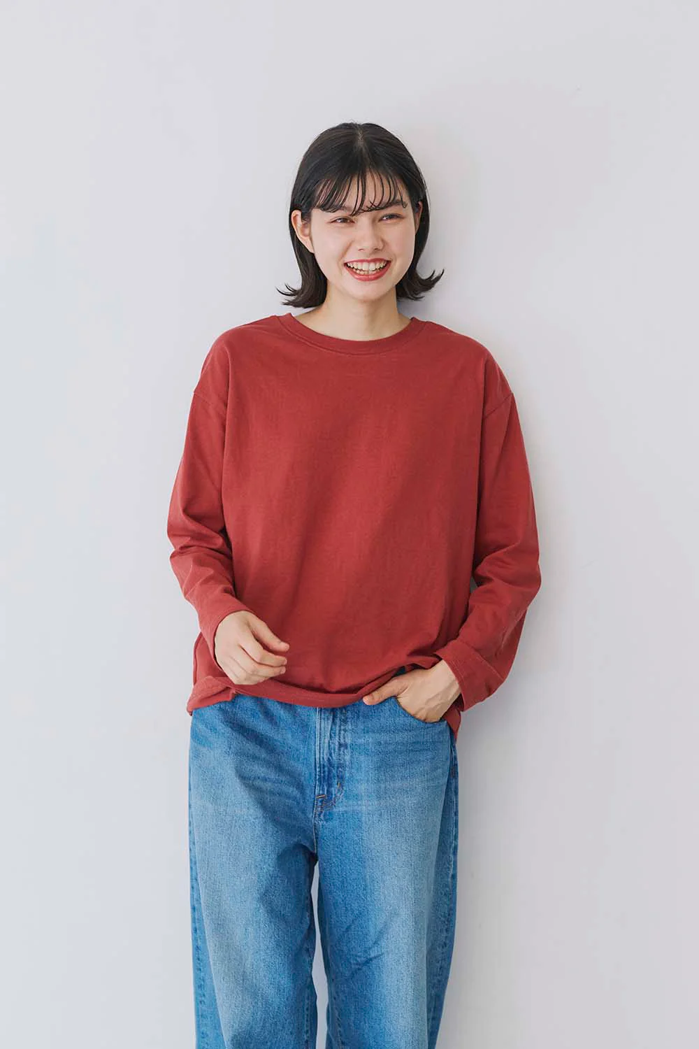 ワイドな無地ロンTEE - Image 13