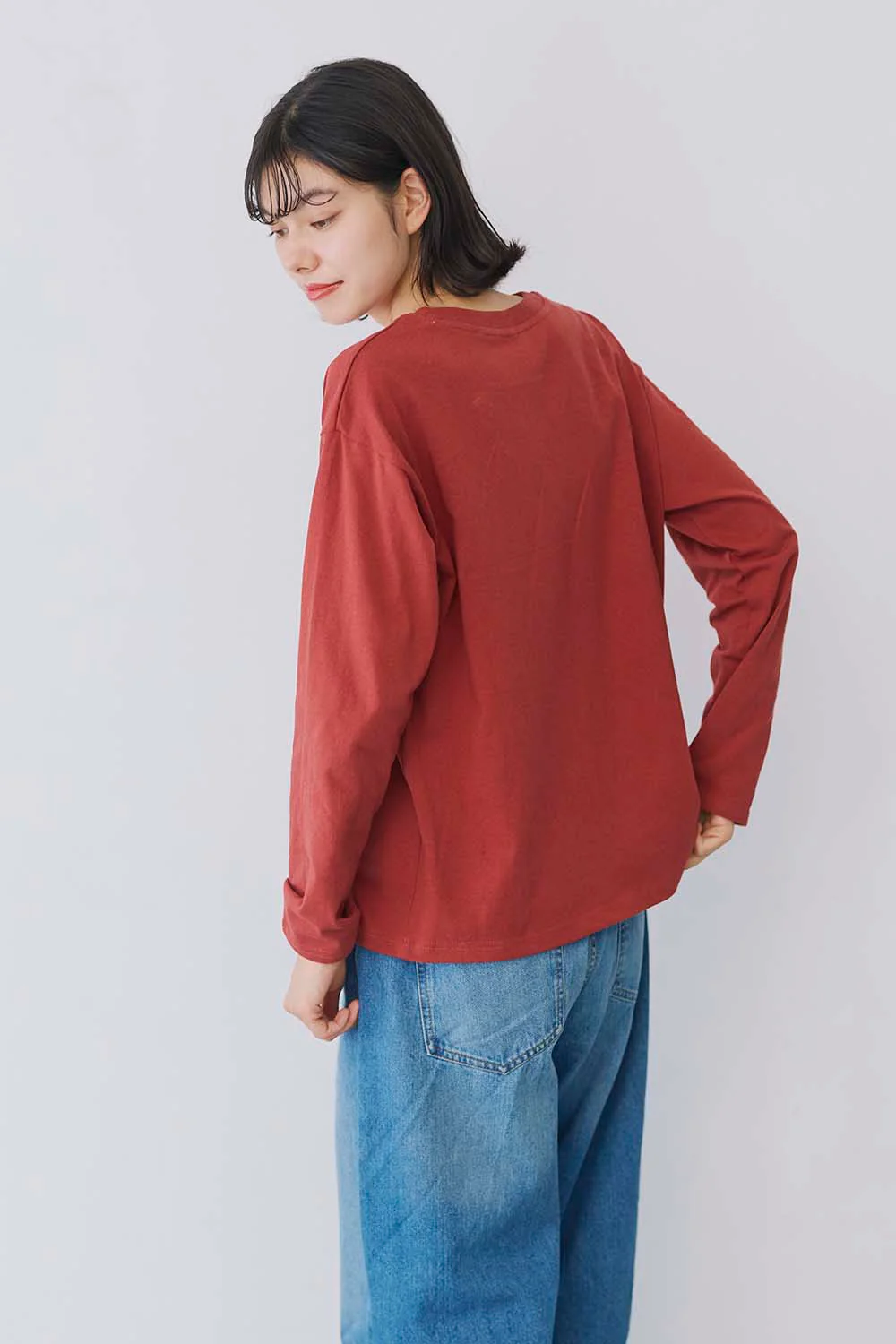 ワイドな無地ロンTEE - Image 17