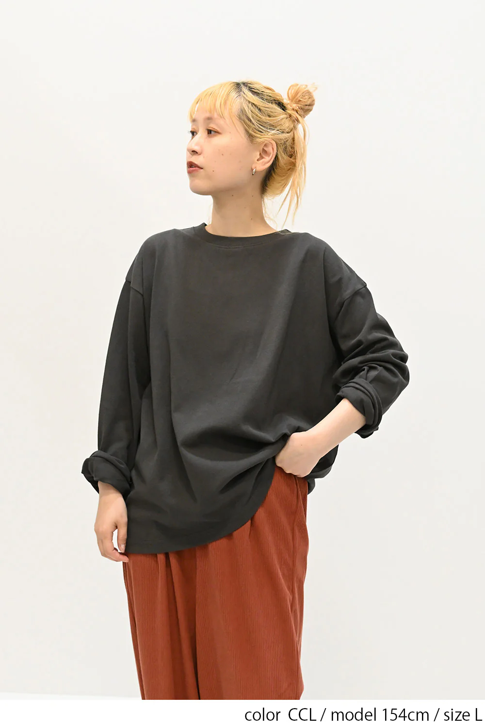 ワイドな無地ロンTEE - Image 39