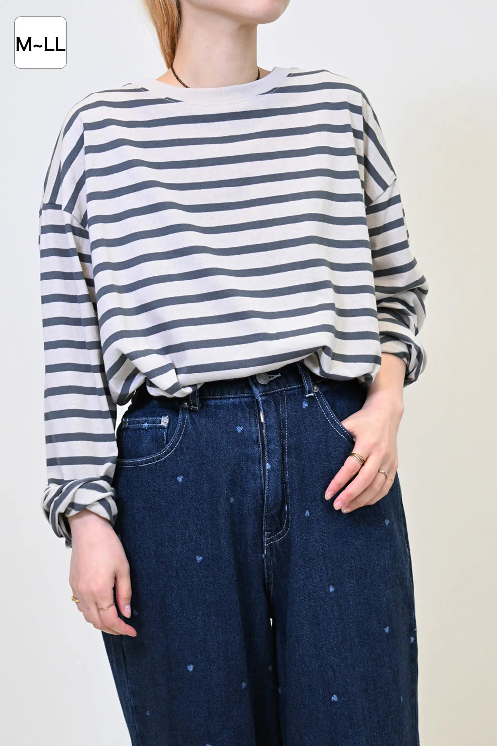 ワイドなボーダーロンTEE - Image 13