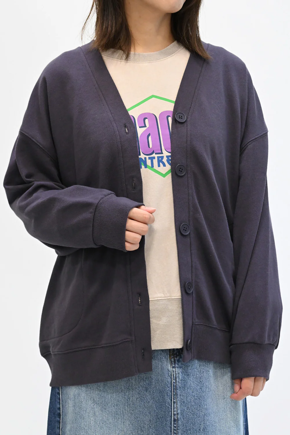 OE裏毛ゆったりカーディガン - Image 4