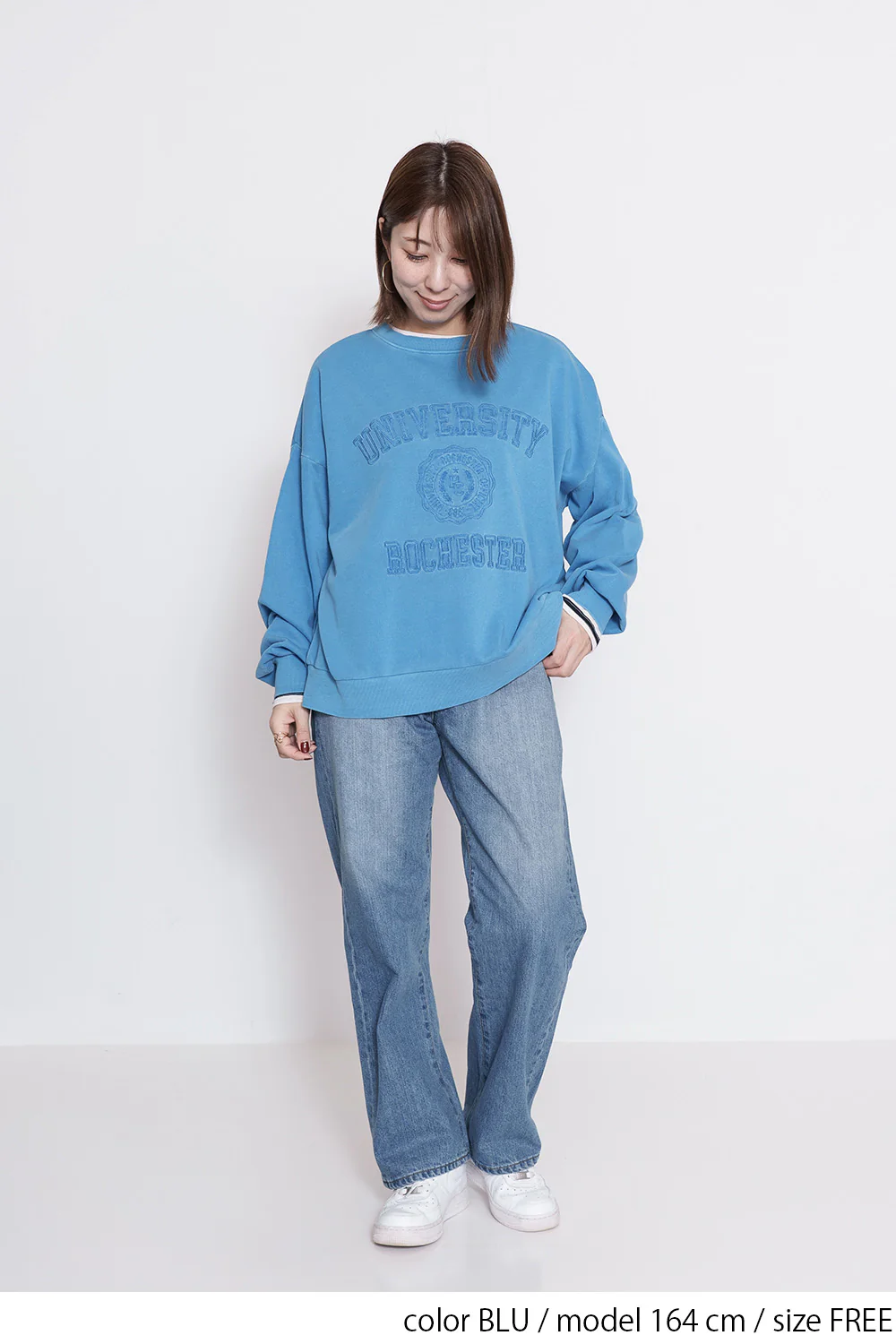 カレッジ刺繍ピグメント裏毛トレーナー - Image 17