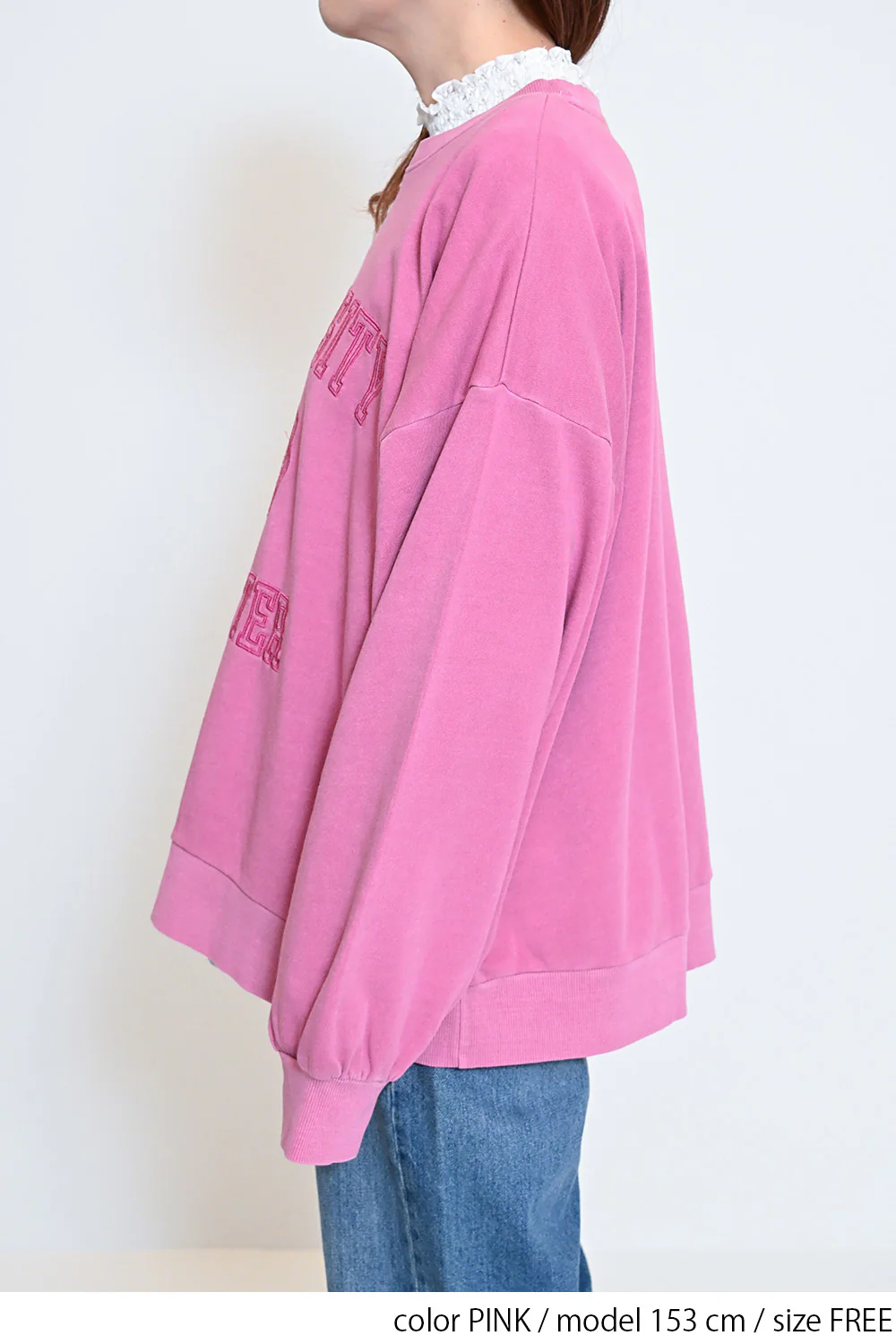 カレッジ刺繍ピグメント裏毛トレーナー - Image 19