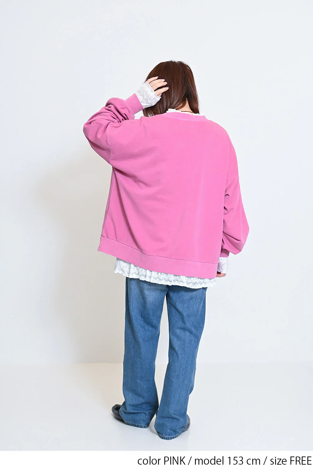 カレッジ刺繍ピグメント裏毛トレーナー - Image 6