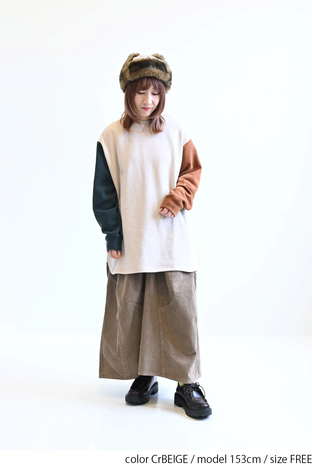 裏起毛裾ラウンドゆったりチュニック - Image 8