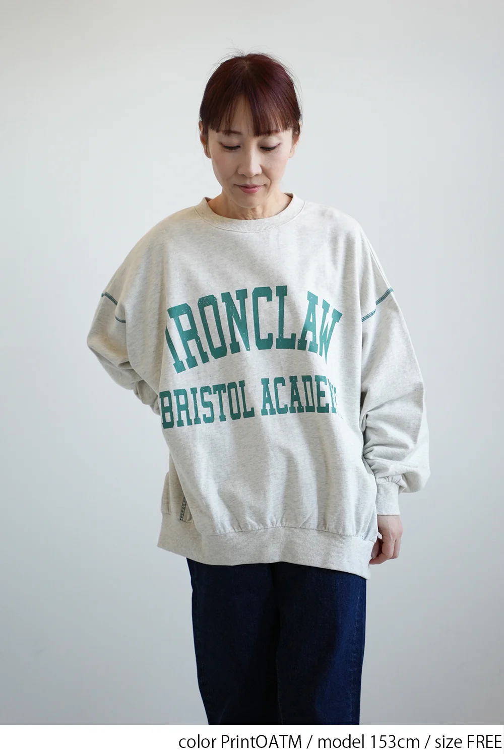裏毛ロゴ配色ステッチBIGプルオーバー - Image 11