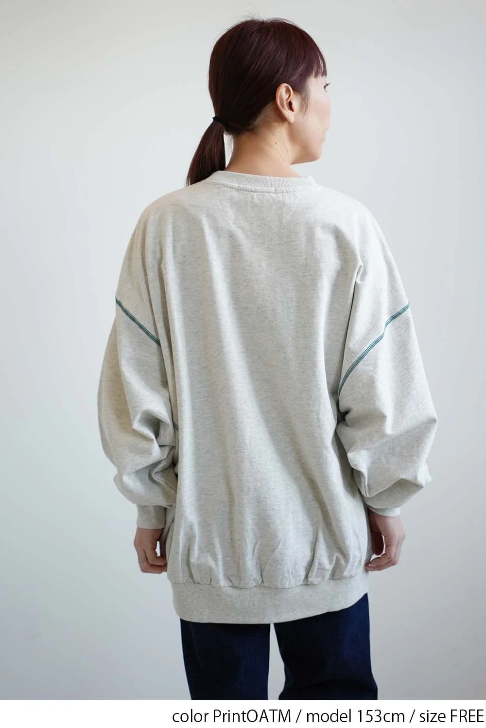 裏毛ロゴ配色ステッチBIGプルオーバー - Image 13