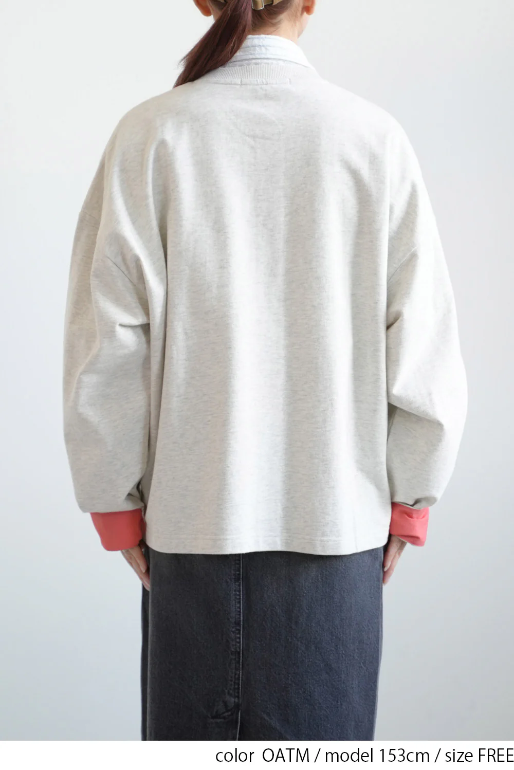 裏毛配色クルーカーディガン - Image 14