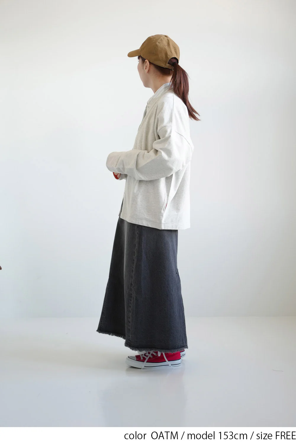 裏毛配色クルーカーディガン - Image 5