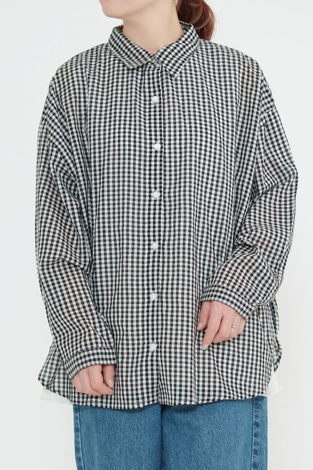 ふわ軽コットンシアー長袖シャツ - Image 11