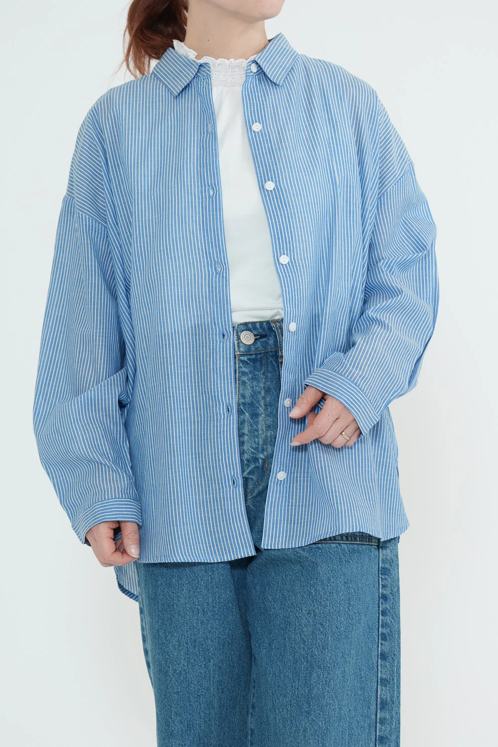 ふわ軽コットンシアー長袖シャツ - Image 12