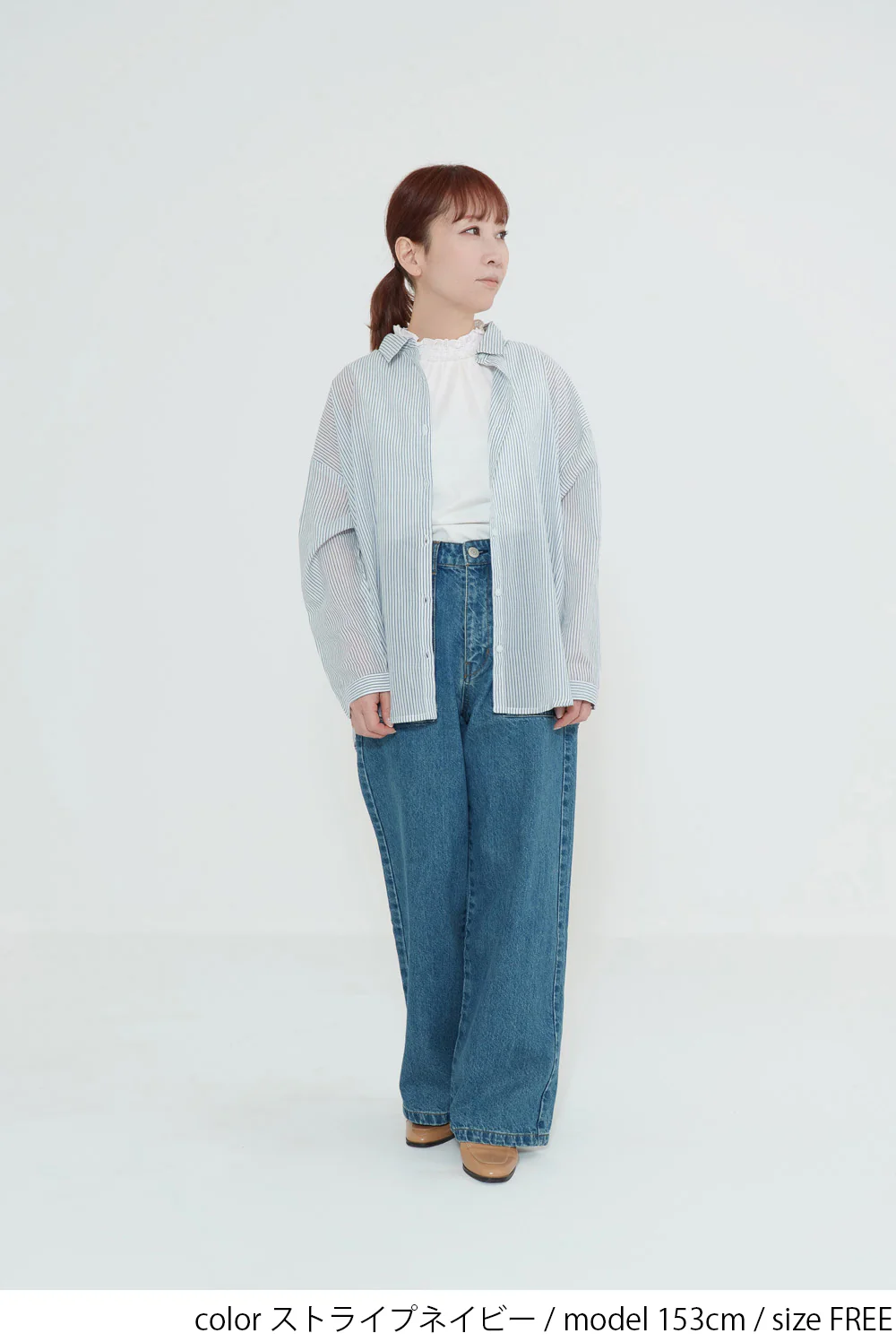 ふわ軽コットンシアー長袖シャツ - Image 13