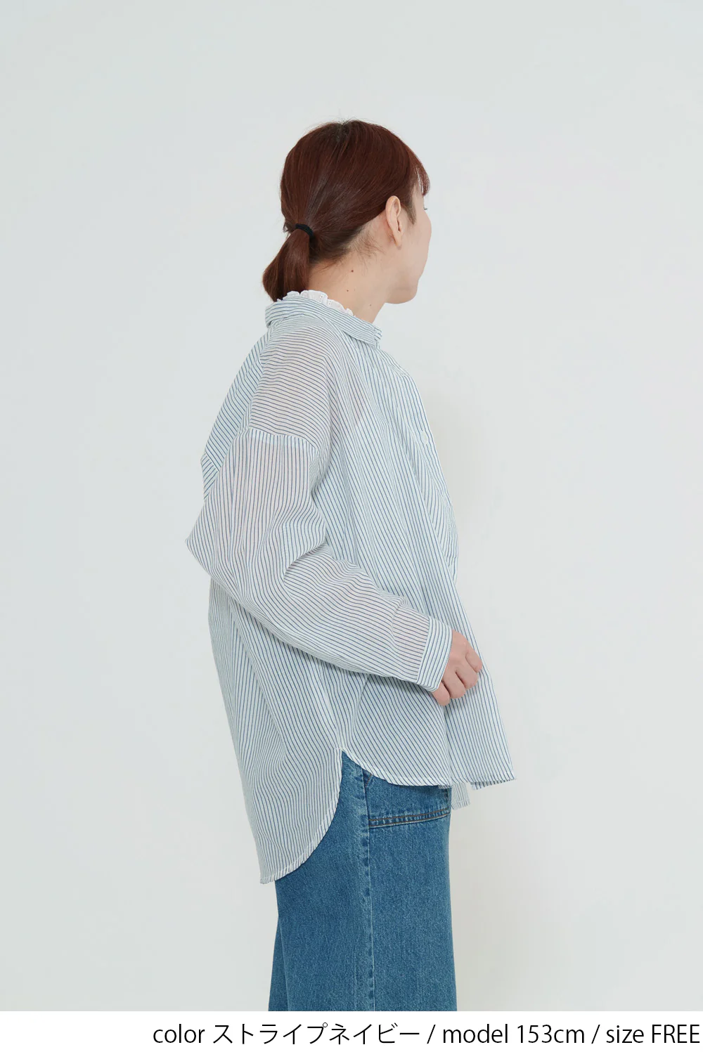 ふわ軽コットンシアー長袖シャツ - Image 17