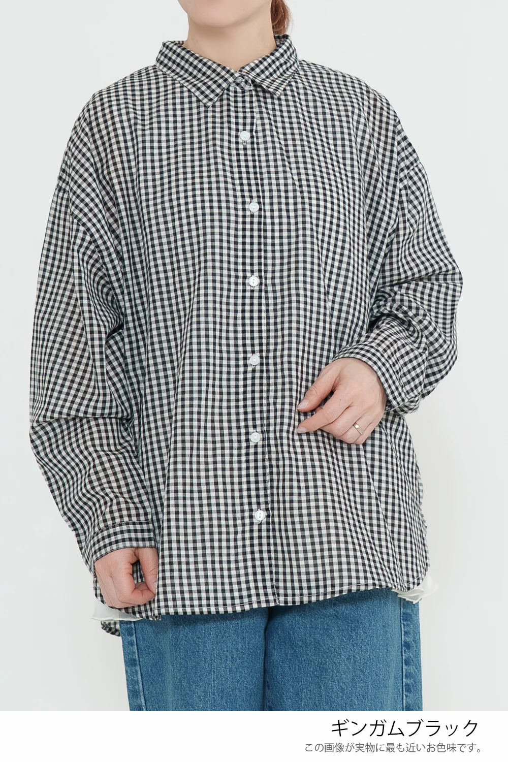 ふわ軽コットンシアー長袖シャツ - Image 42
