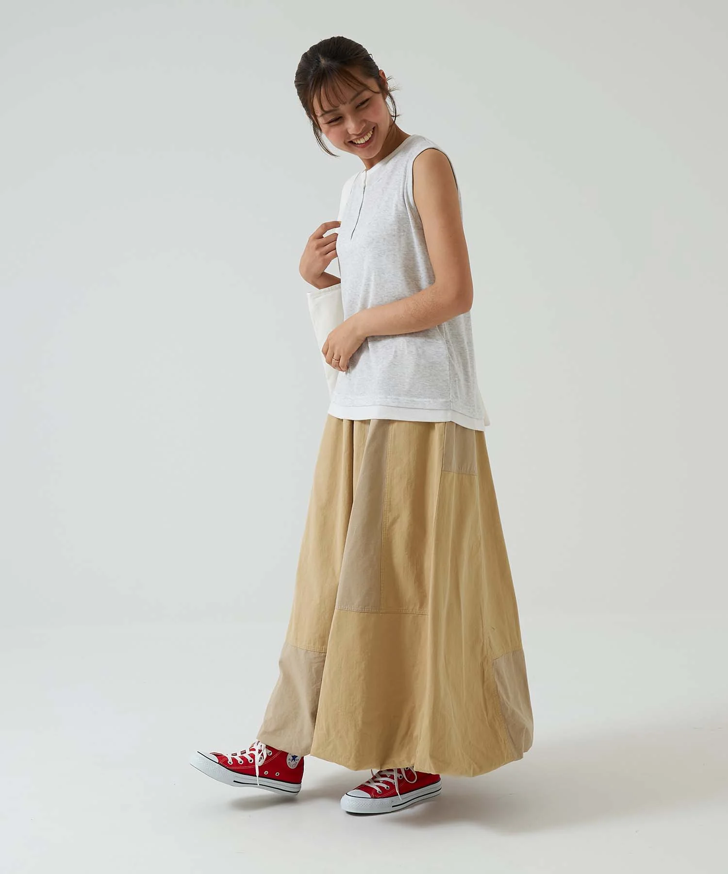 ツイル×リップストップバルーンスカート - Image 4