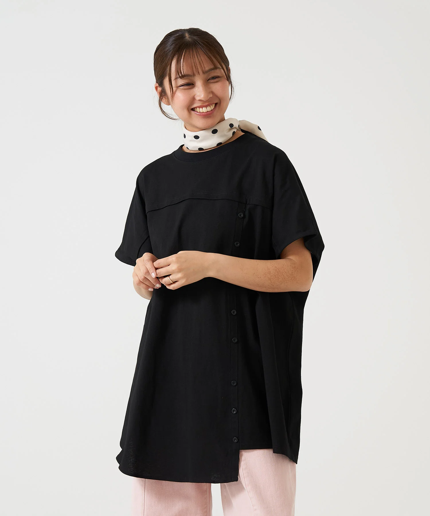 ボタン切替ワイドチュニック - Image 3