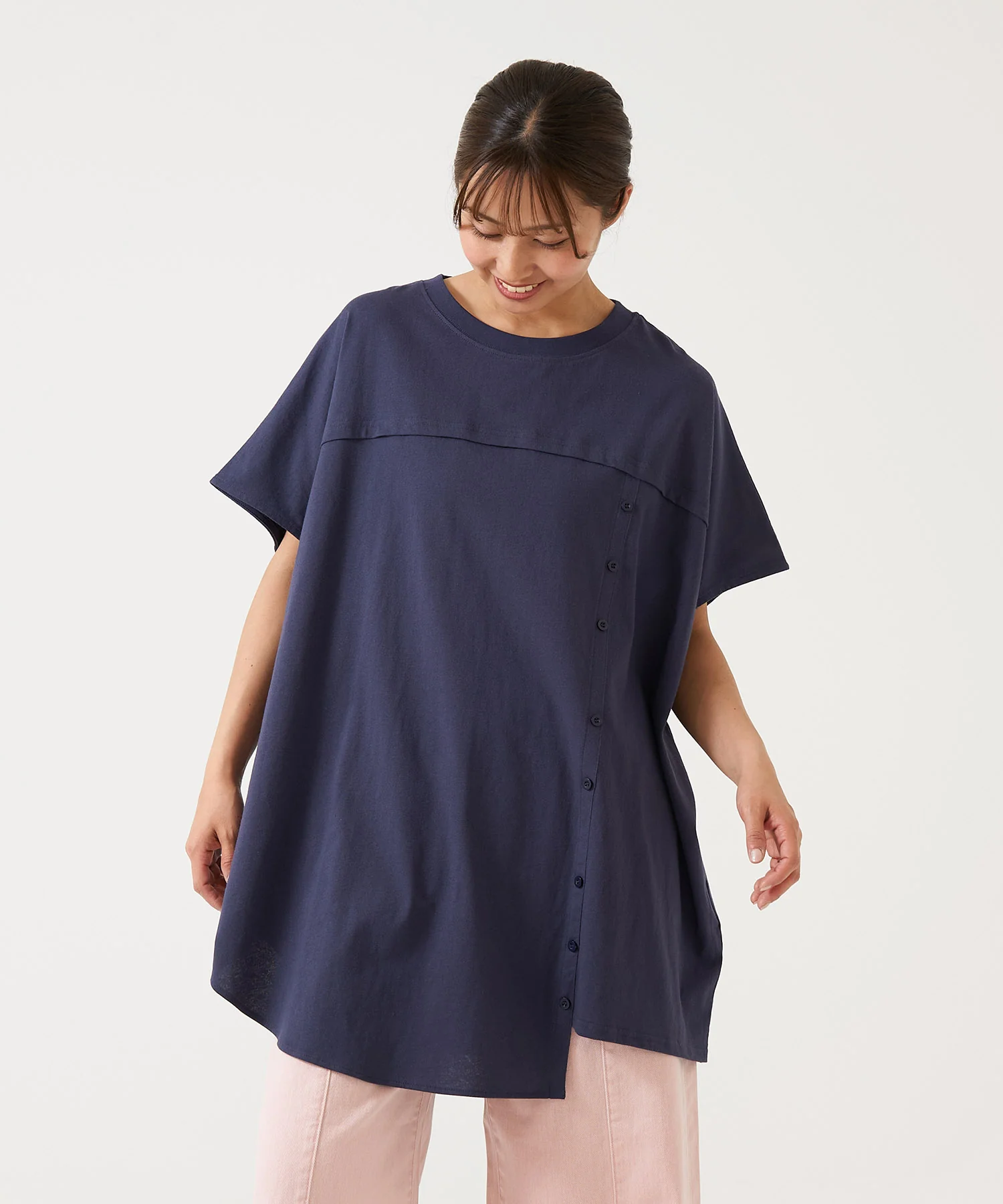 ボタン切替ワイドチュニック - Image 4