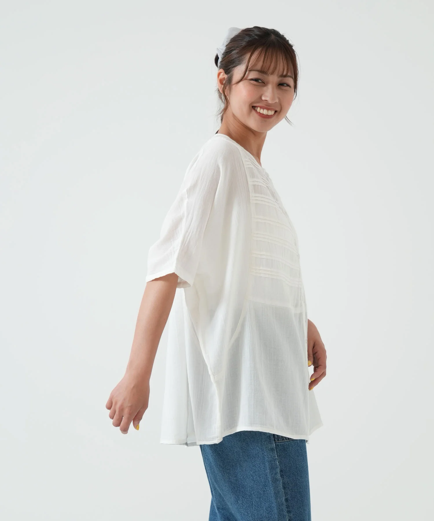 ふわ軽コットンピンタックブラウス - Image 12