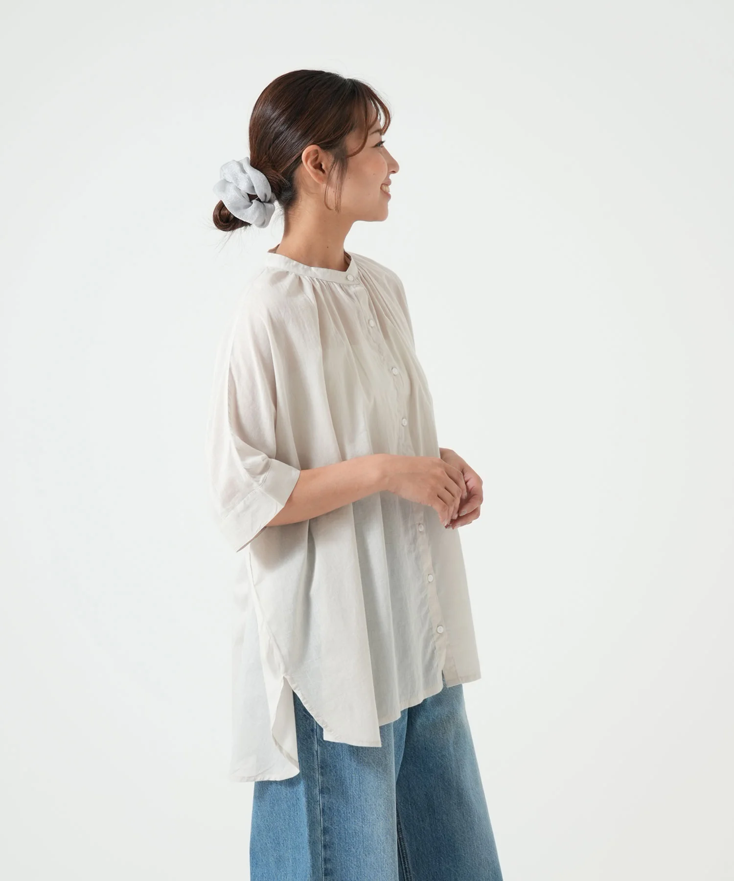ふわ軽コットンシアー半袖チュニック - Image 14