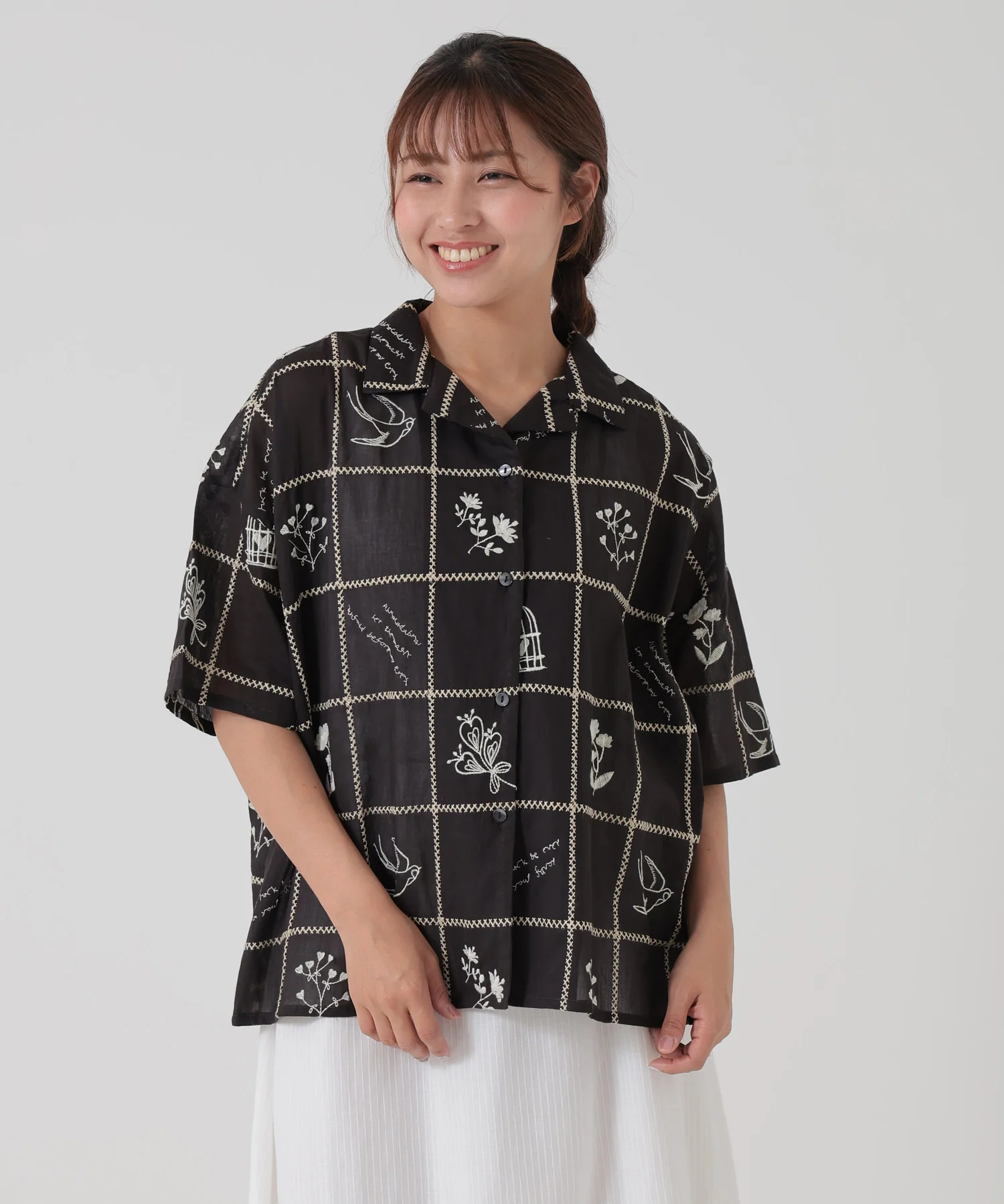 パッチワーク刺繍シャツ - Image 3