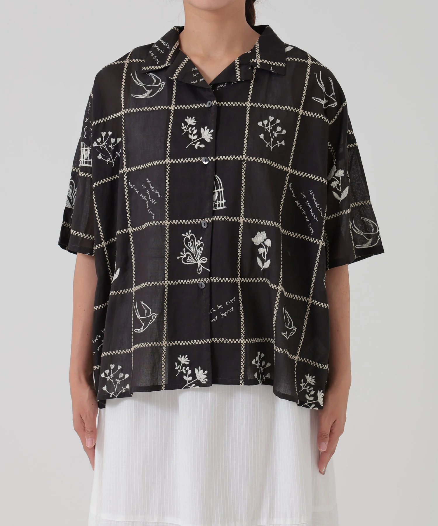 パッチワーク刺繍シャツ - Image 37