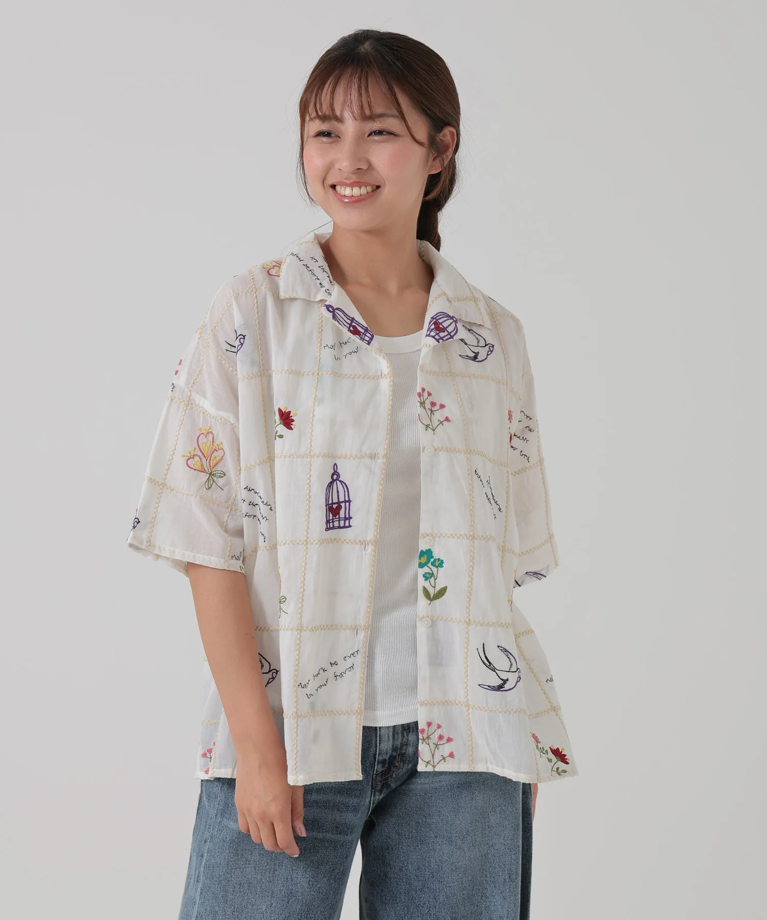 パッチワーク刺繍シャツ - Image 7