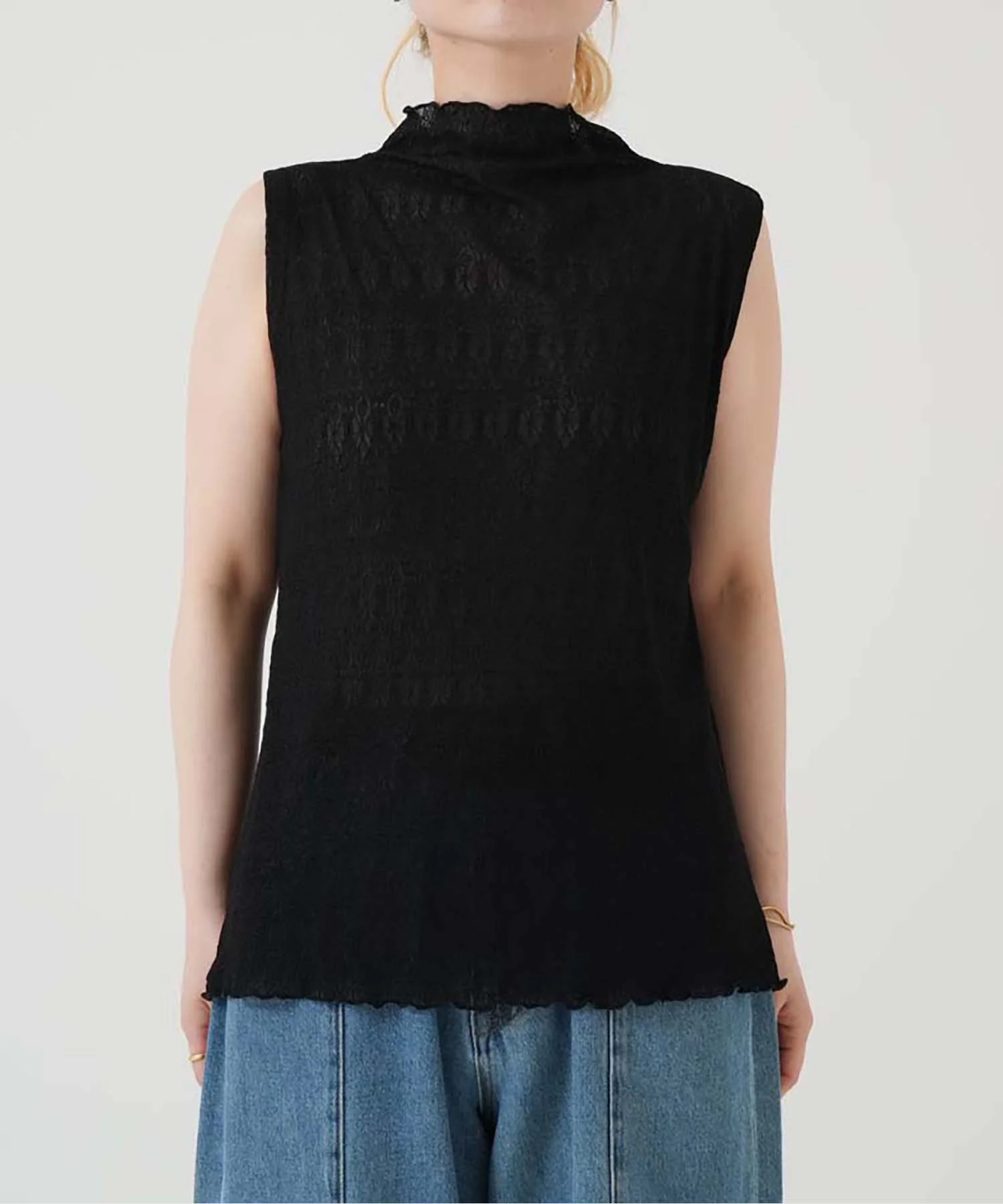 ストレッチレースボトルネックノースリーブ - Image 46