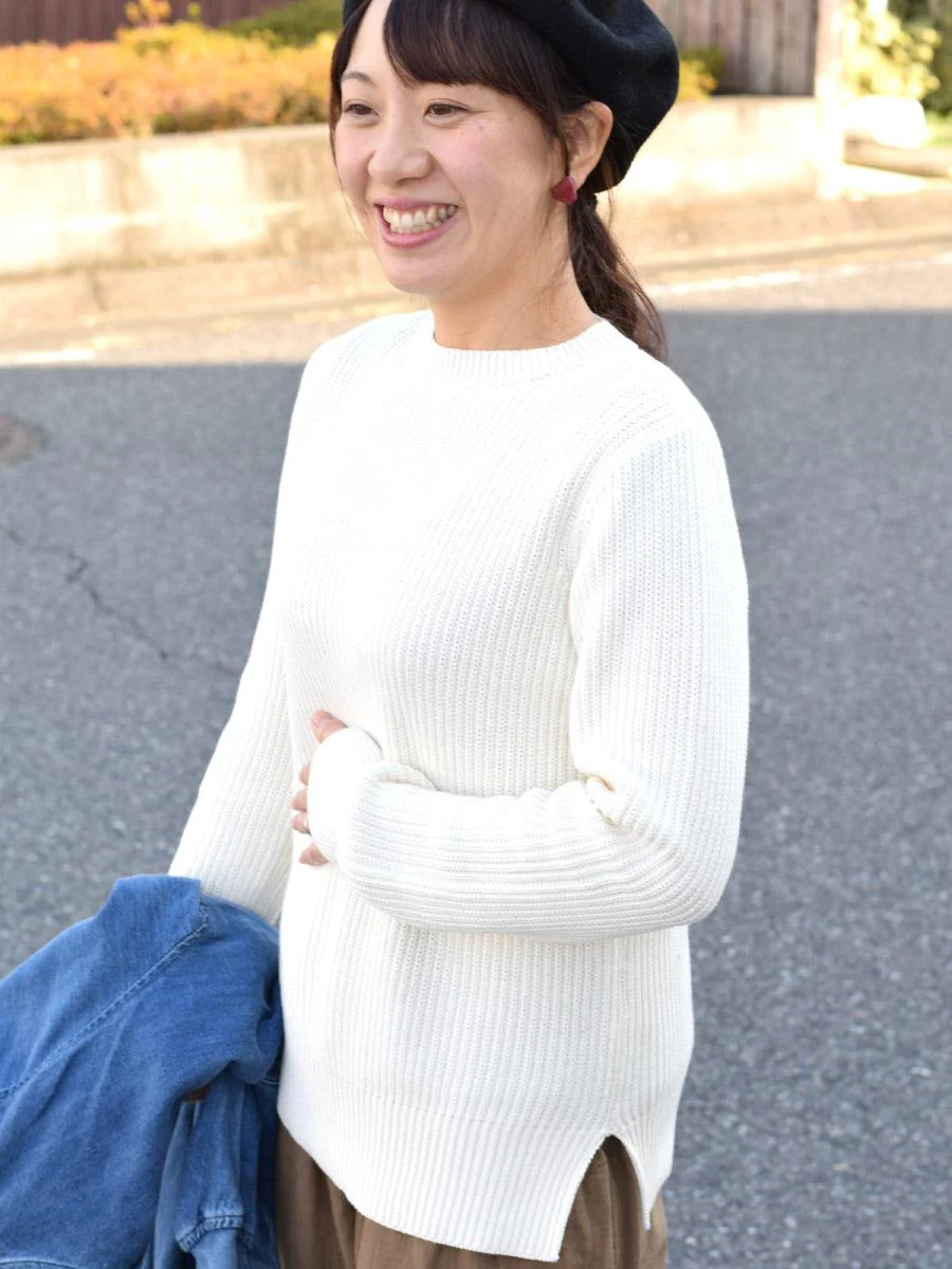 強撚綿ニットクループルオーバー - Image 4