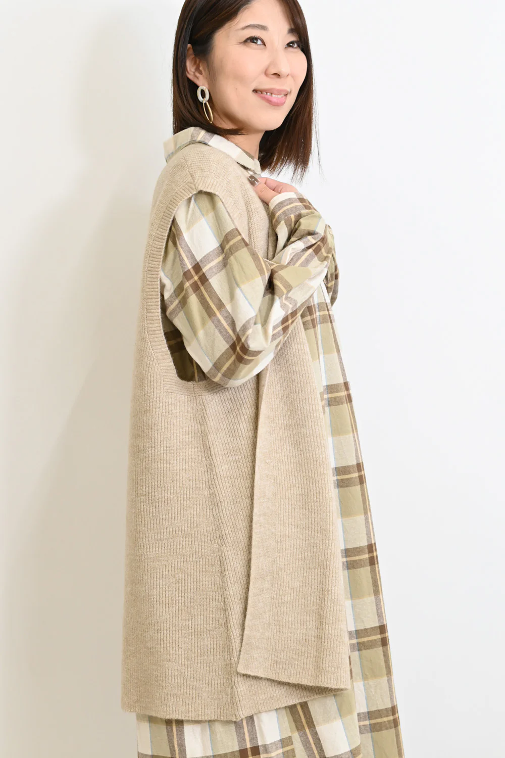 片畦ニットジレ - Image 11