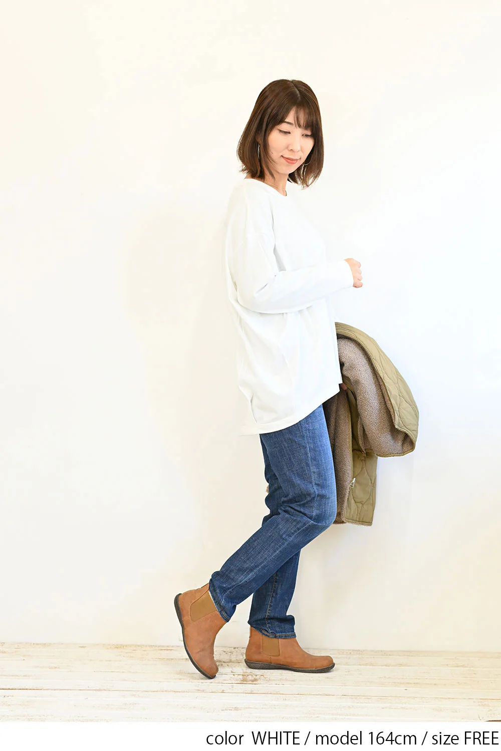 裾タック長袖プルオーバー - Image 7