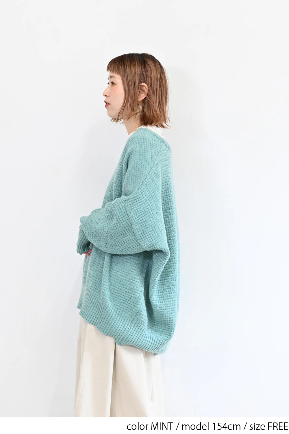 かのこ編みゆったりキーネックプルオーバー - Image 20