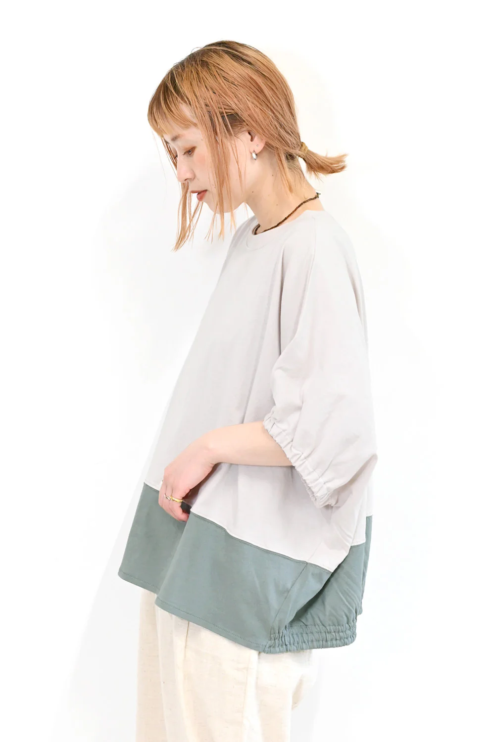 USAコットン切替ドルマンT - Image 5