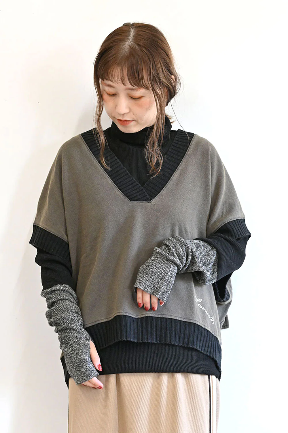 【Classic byGENTIL】RIB Knit タートル - Image 4