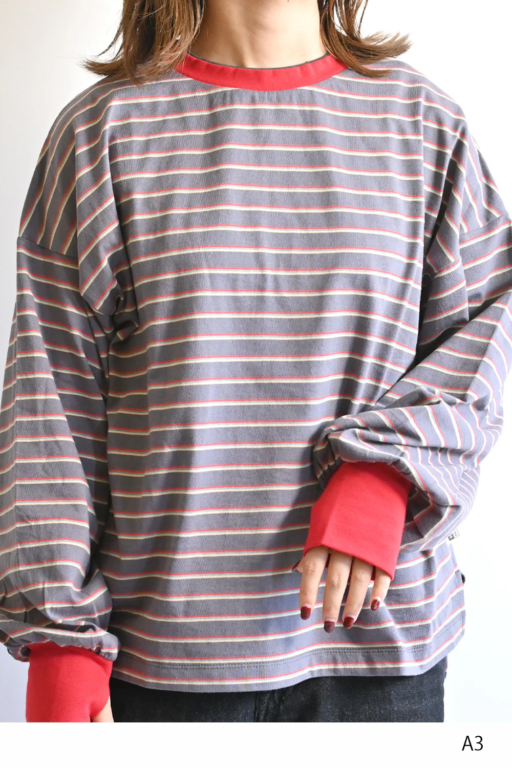 【Classic byGENTIL】衿レイヤード風トリムロンTee - Image 25