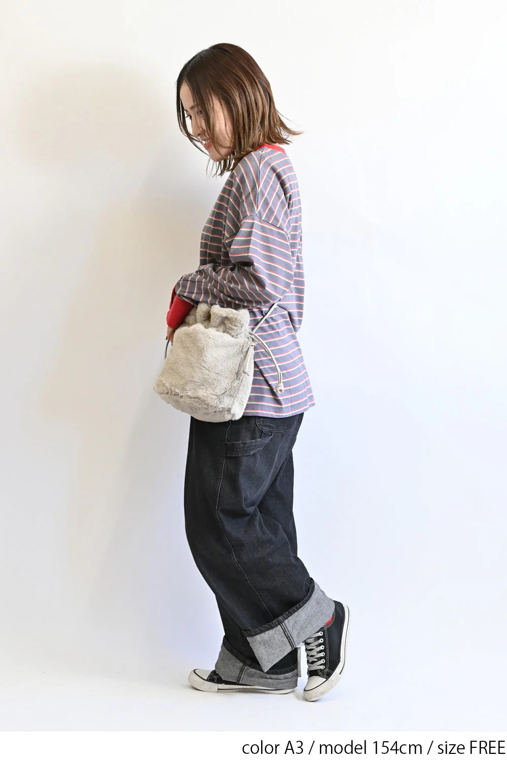 【Classic byGENTIL】衿レイヤード風トリムロンTee - Image 5