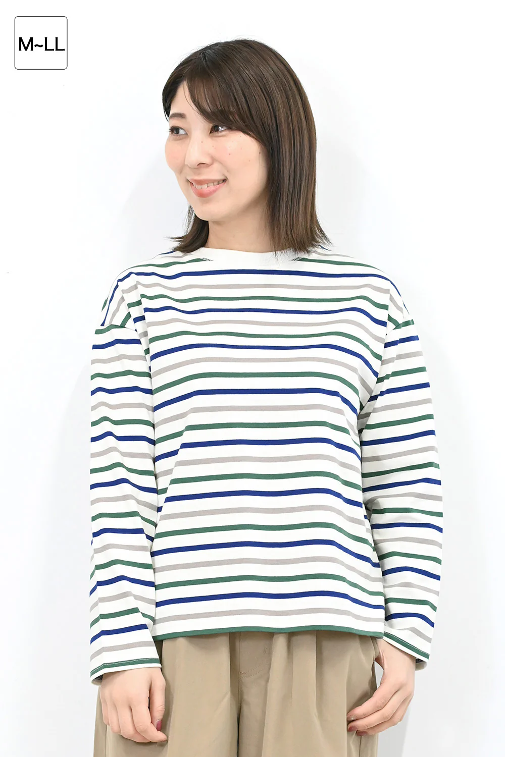 ワイドなボーダーロンTee - Image 4