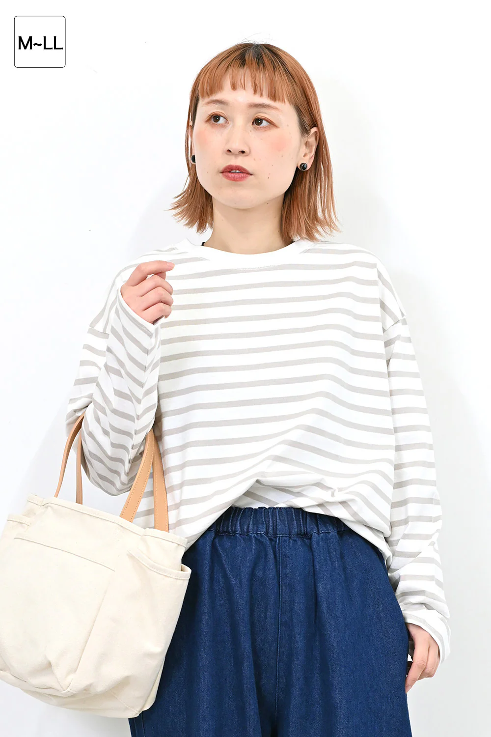 ワイドなボーダーロンTee - Image 5