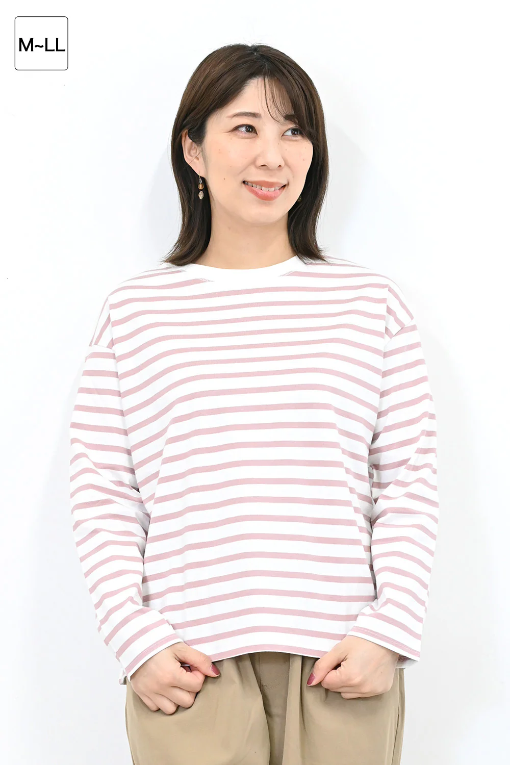 ワイドなボーダーロンTee - Image 6