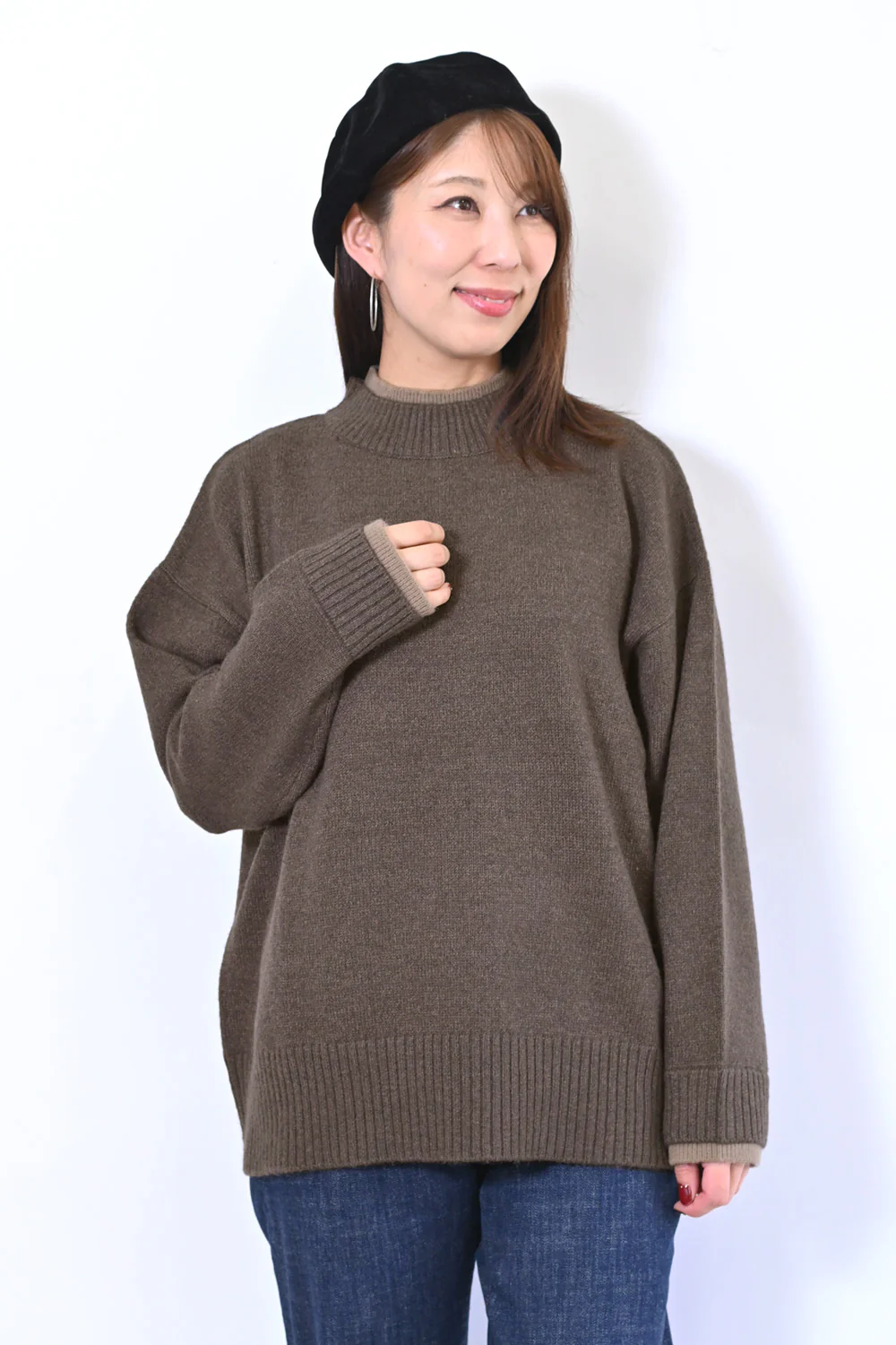 レイヤー風モックネックプルオーバー - Image 3