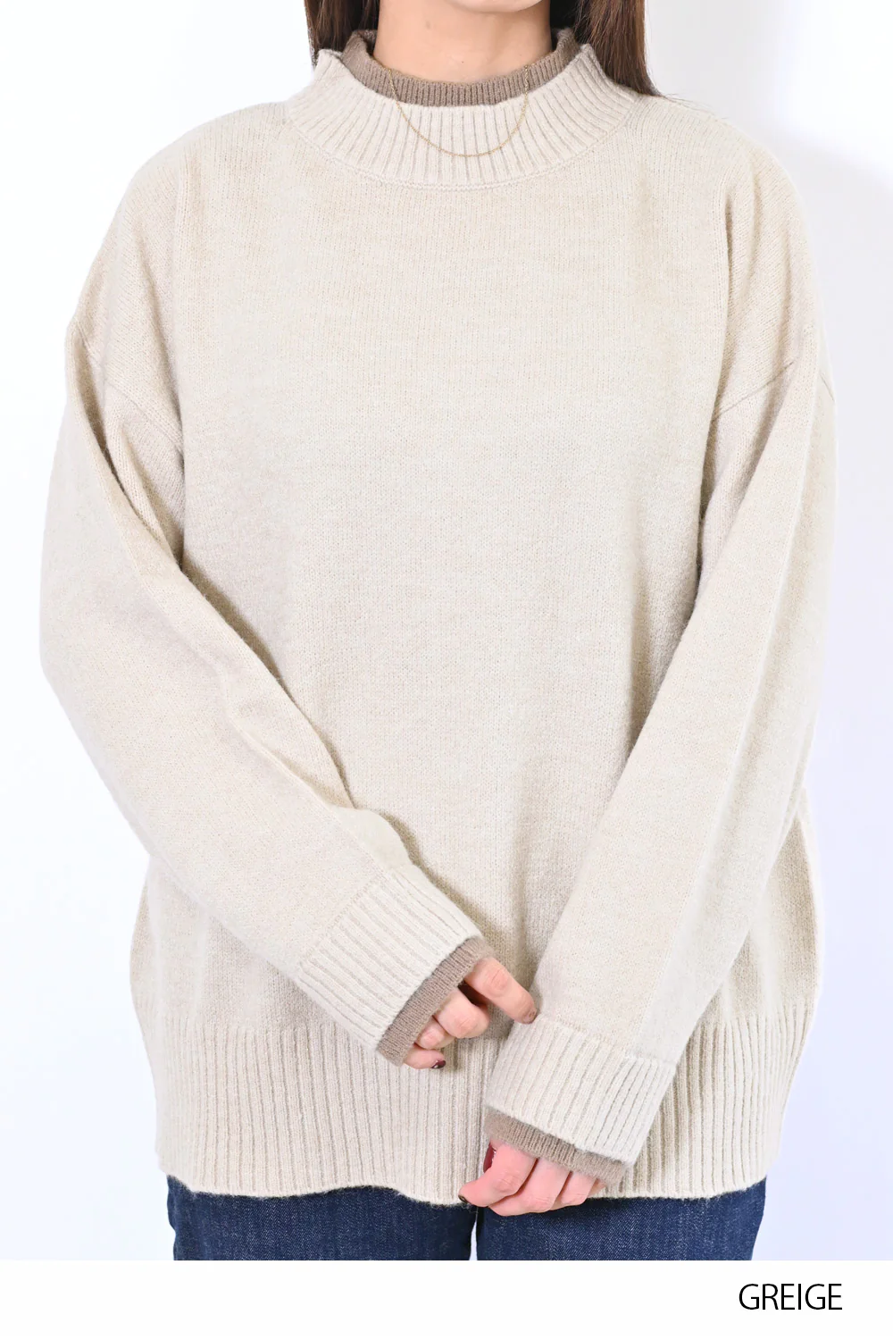 レイヤー風モックネックプルオーバー - Image 30